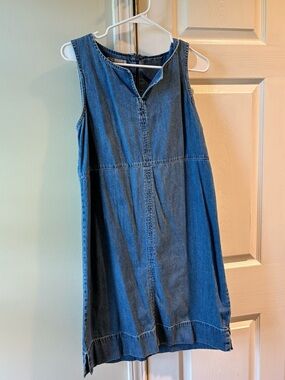 Faded Glory Blue Denim Sleeveless Shift Dress